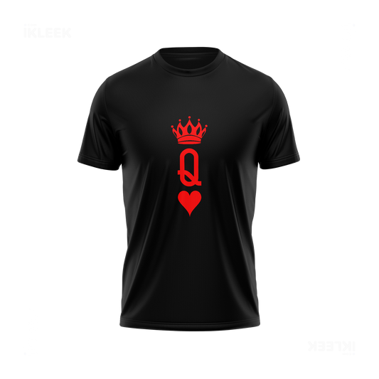 QueenOfHearts Adult T Shirt 01 Black