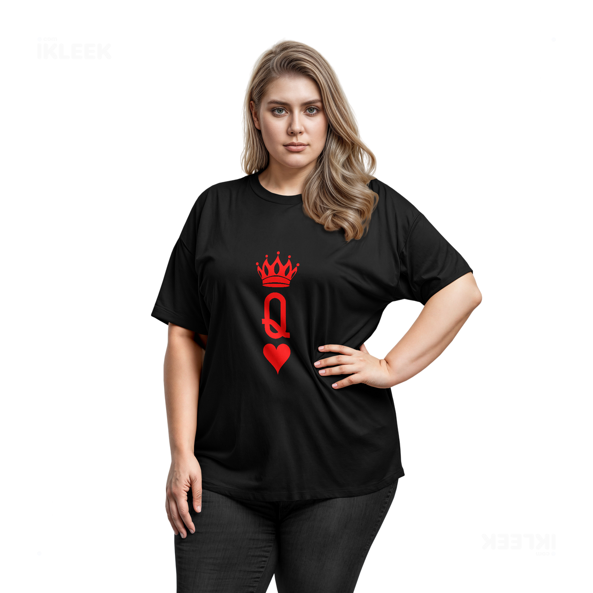 QueenOfHearts Adult T Shirt 03 Black