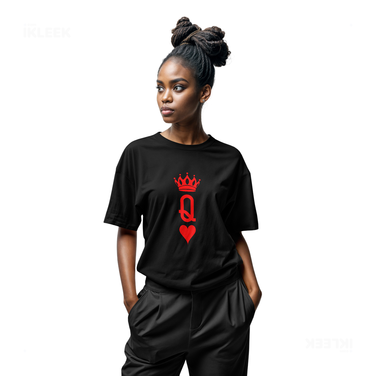 QueenOfHearts Adult T Shirt 04 Black