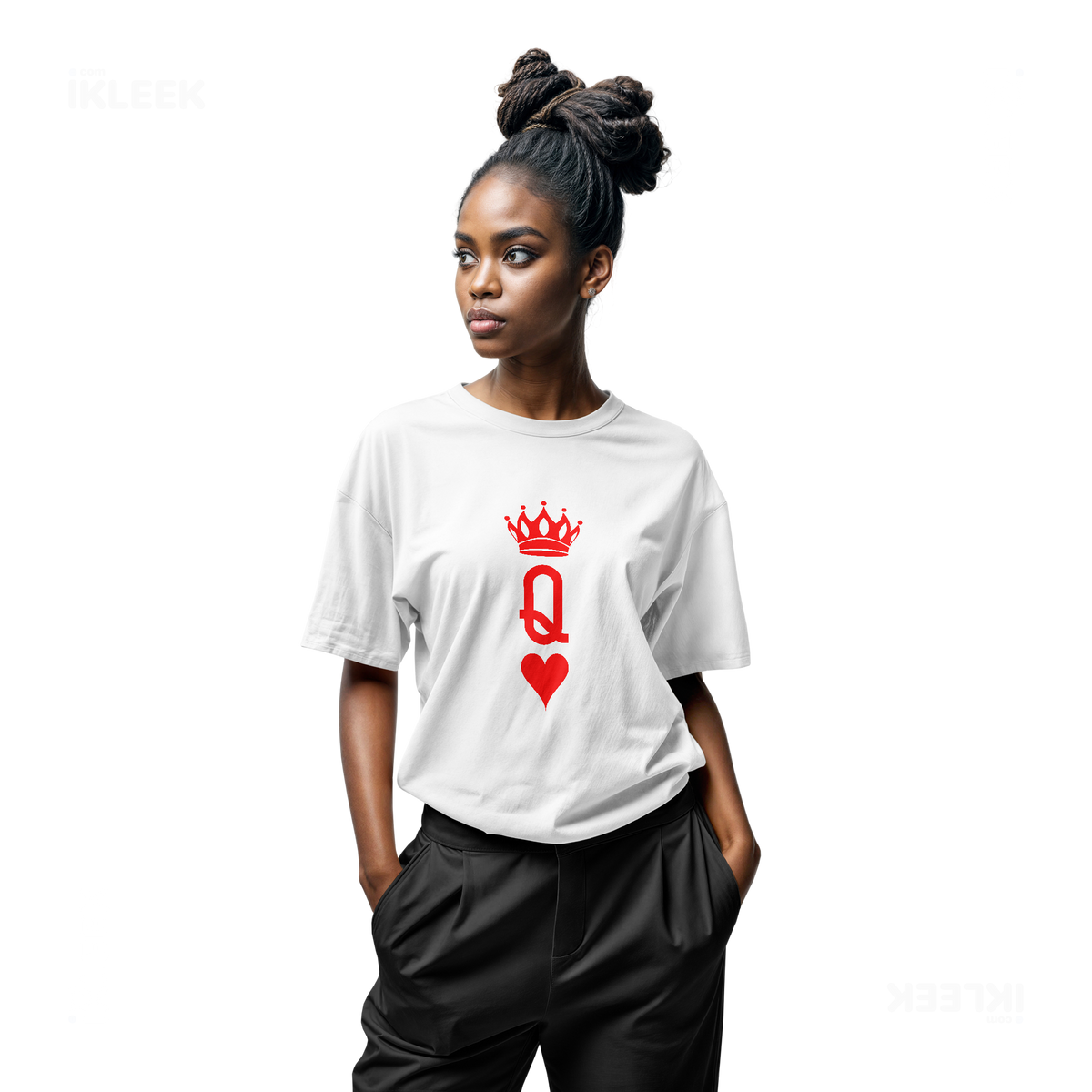 QueenOfHearts Adult T Shirt 04 White