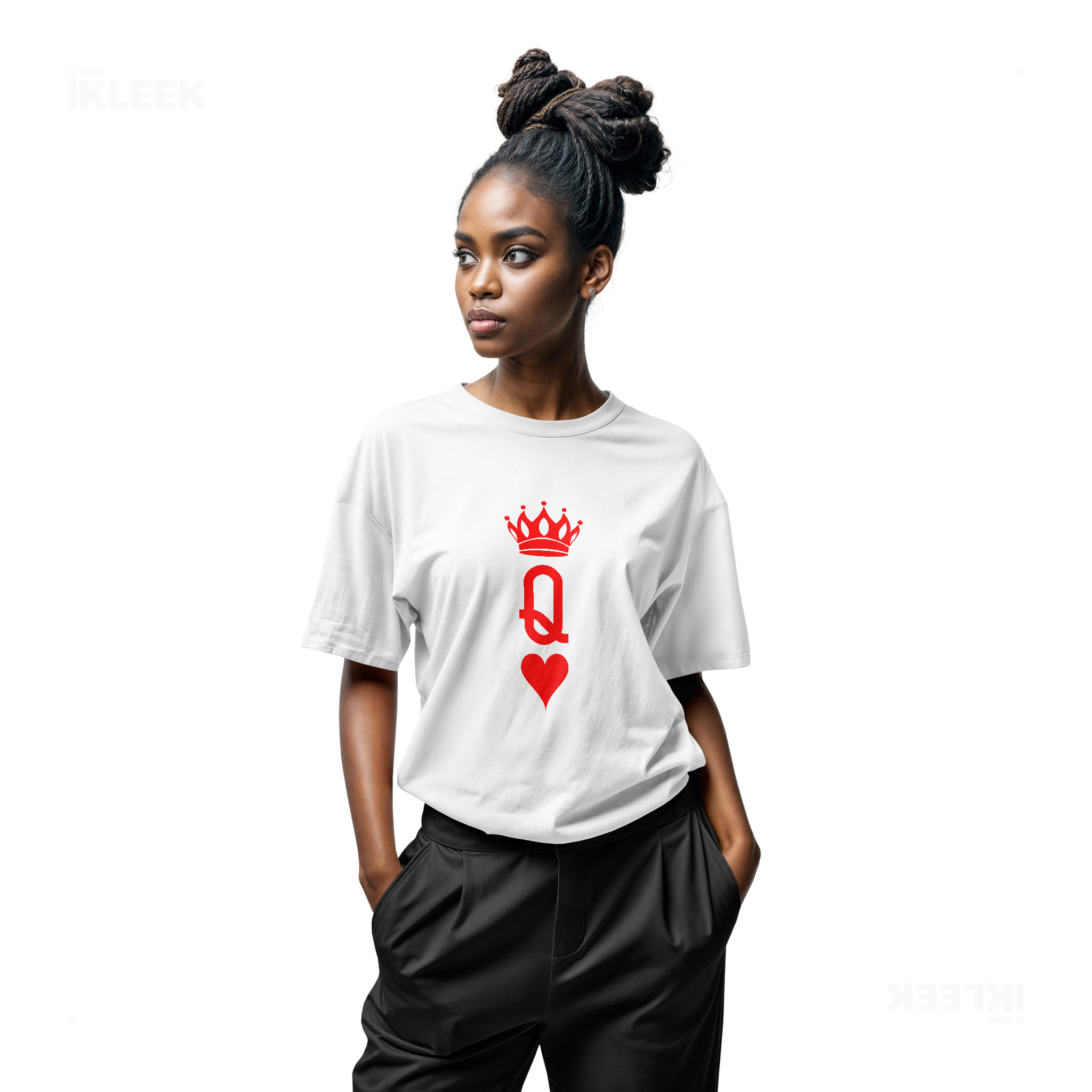 QueenOfHearts Adult T Shirt 04 White