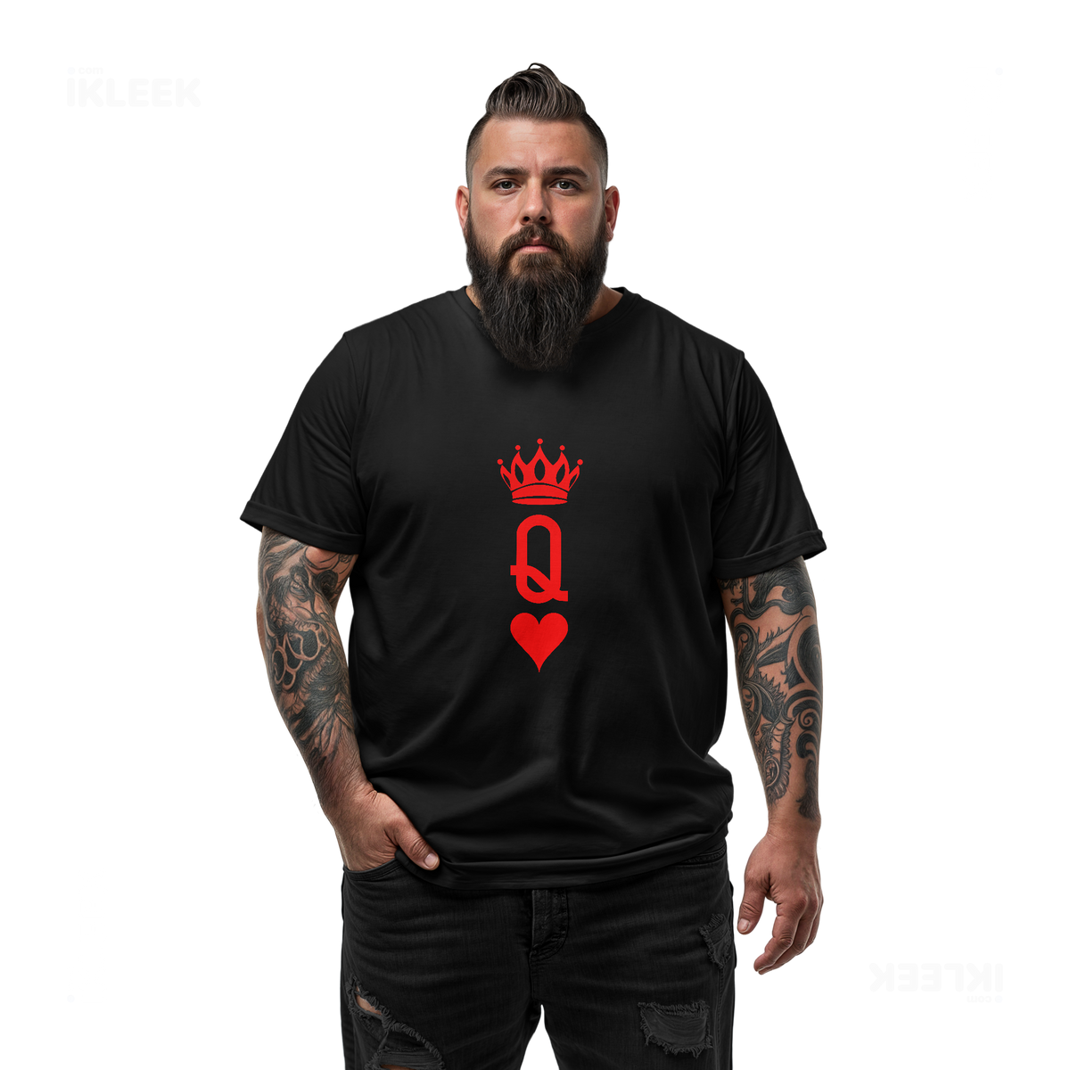QueenOfHearts Adult T Shirt 05 Black