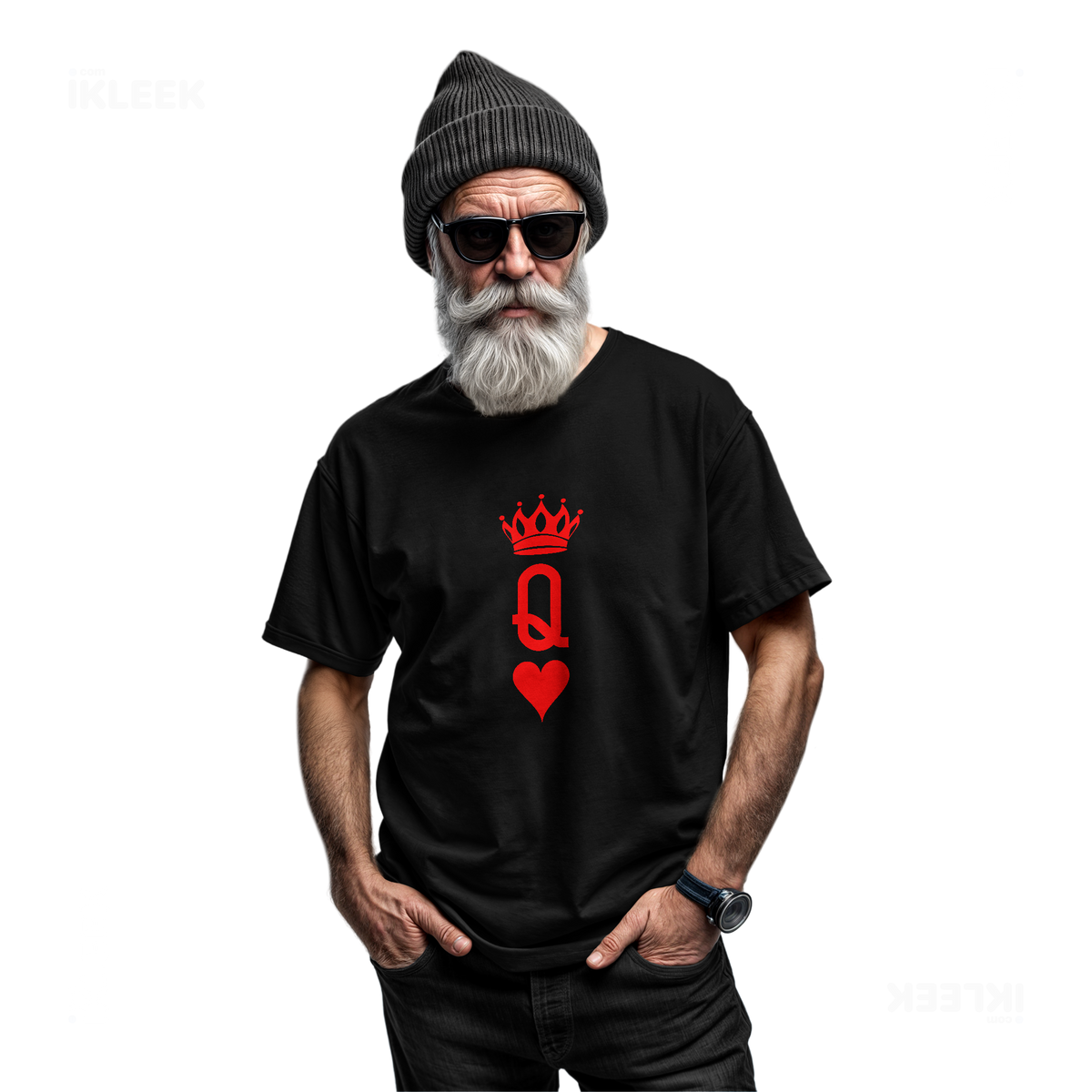 QueenOfHearts Adult T Shirt 06 Black