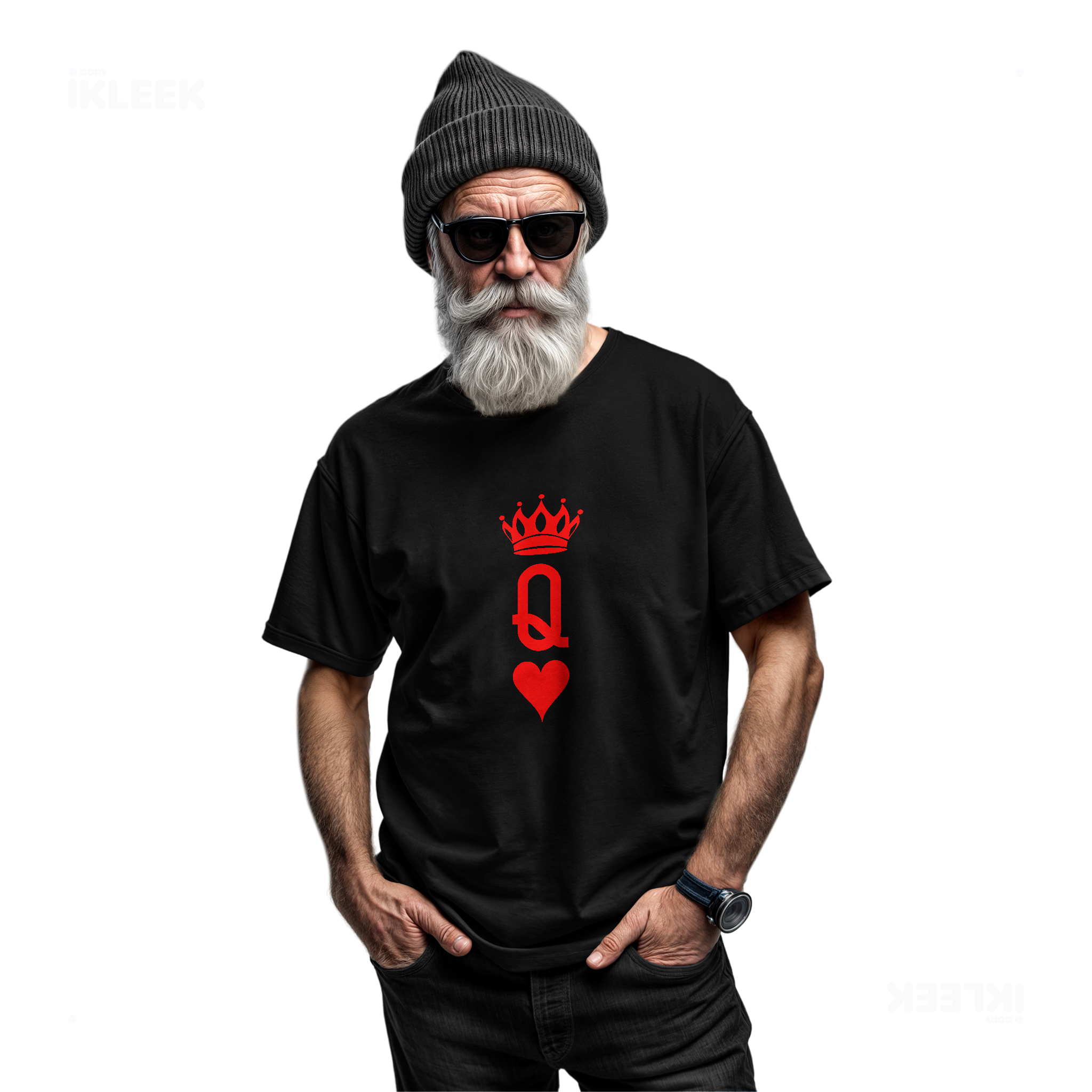 QueenOfHearts Adult T Shirt 06 Black