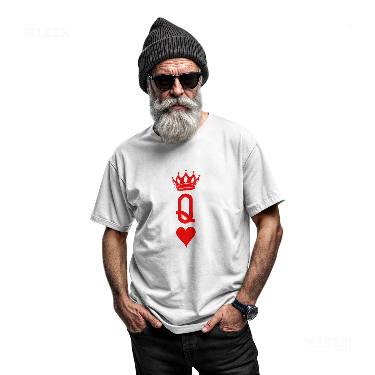 QueenOfHearts Adult T Shirt 06 White
