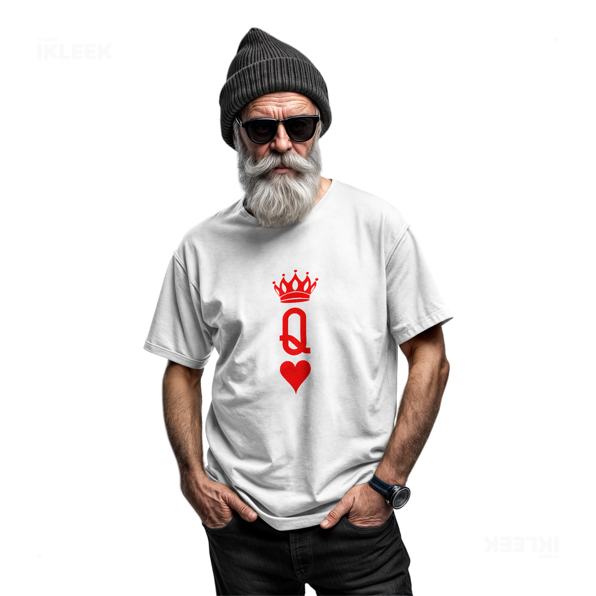 QueenOfHearts Adult T Shirt 06 White