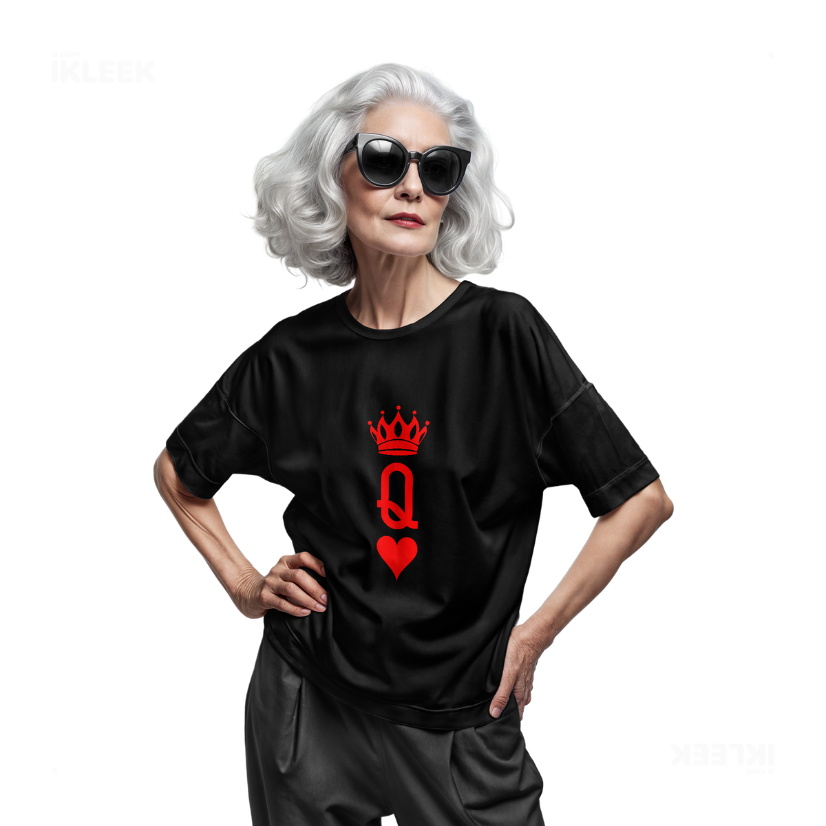 QueenOfHearts Adult T Shirt 07 Black