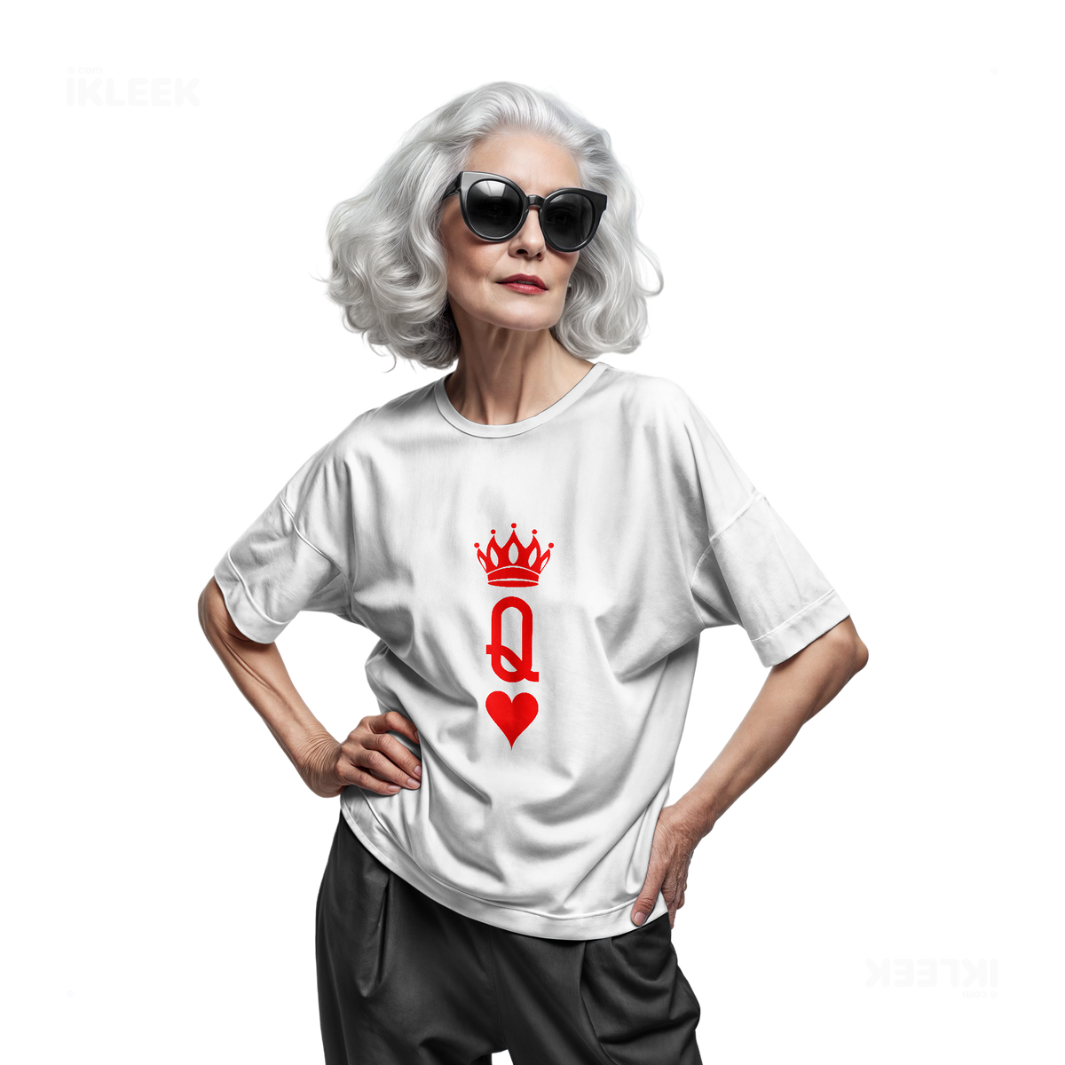 QueenOfHearts Adult T Shirt 07 White