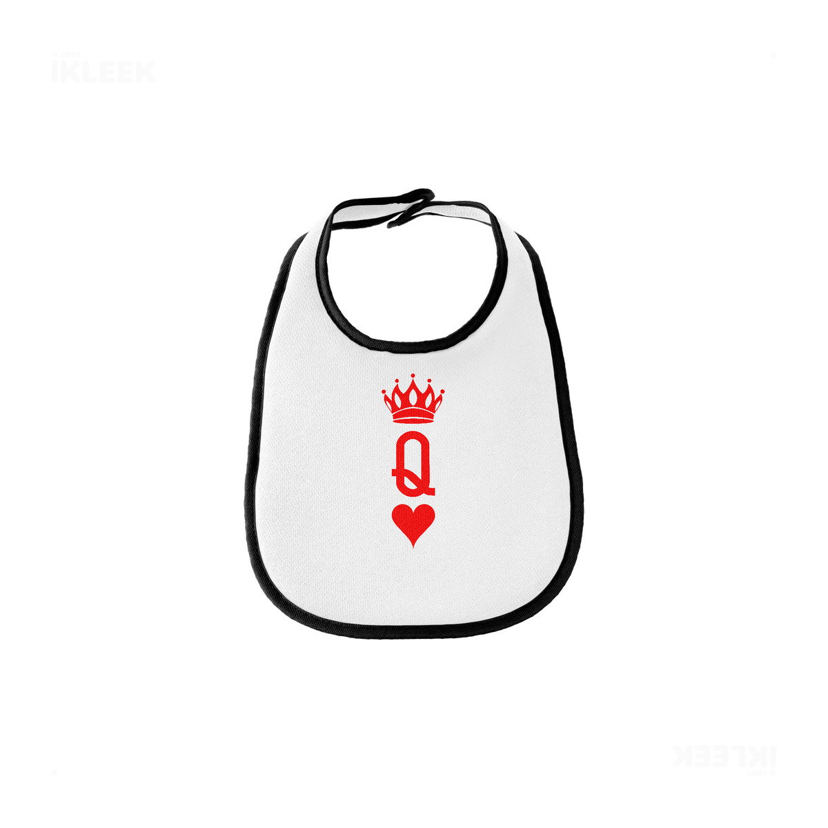 QueenOfHearts Baby Bibs 01 White Black