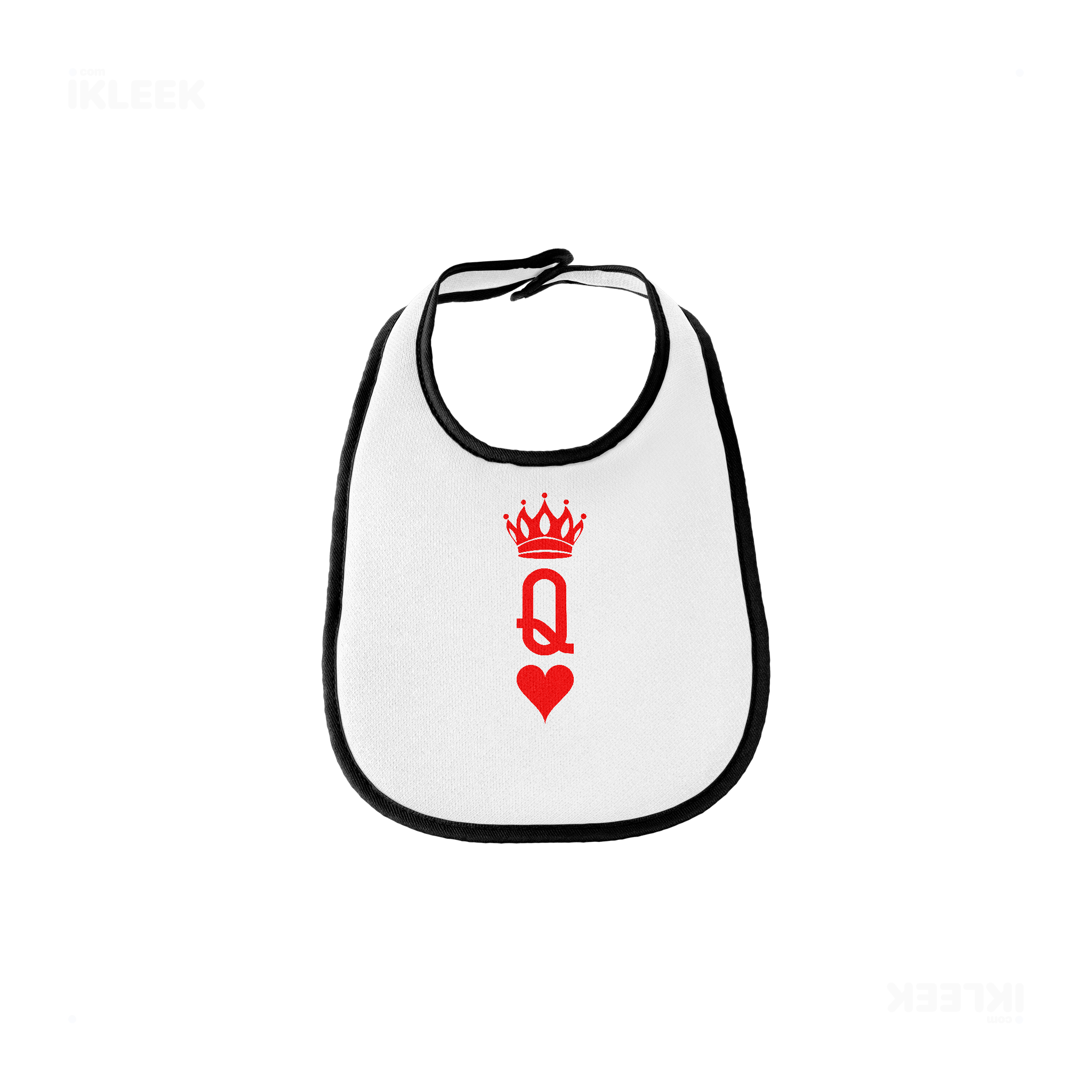 QueenOfHearts Baby Bibs 01 White Black