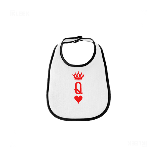 QueenOfHearts Baby Bibs 01 White Black