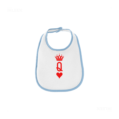 QueenOfHearts Baby Bibs 01 White Lightblue
