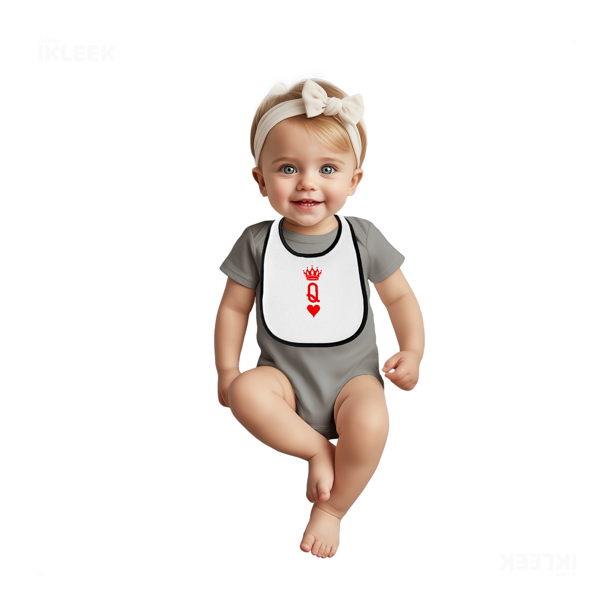 QueenOfHearts Baby Bibs 02 White Black