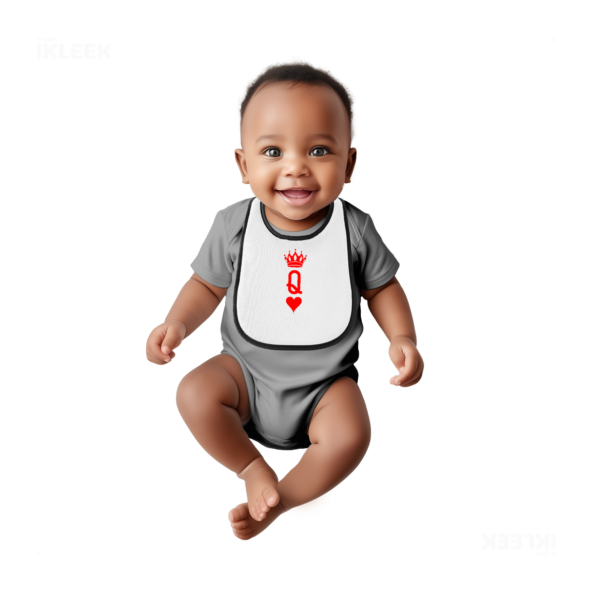 QueenOfHearts Baby Bibs 05 White Black