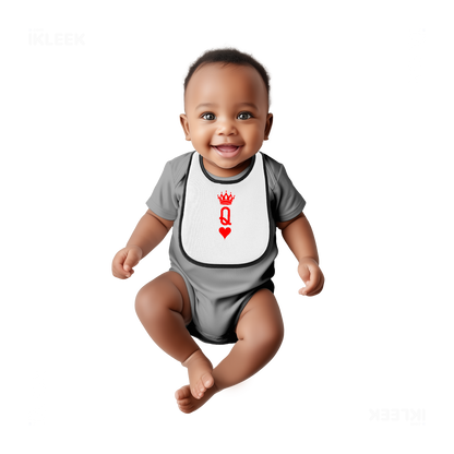 QueenOfHearts Baby Bibs 05 White Black
