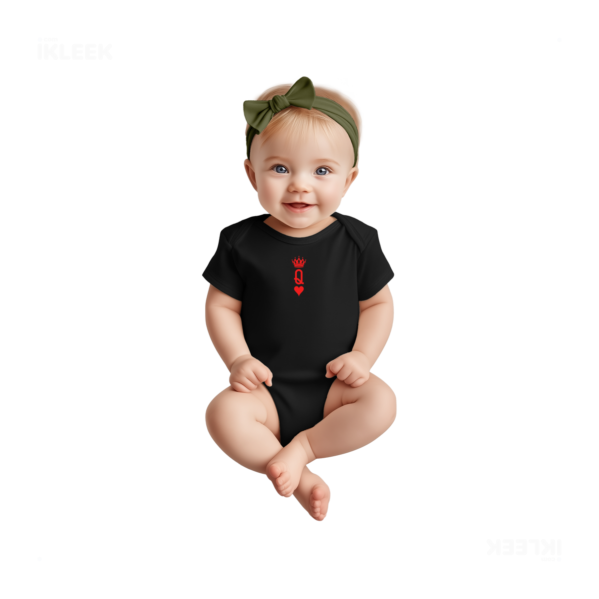 QueenOfHearts Baby Onesies 02 Black