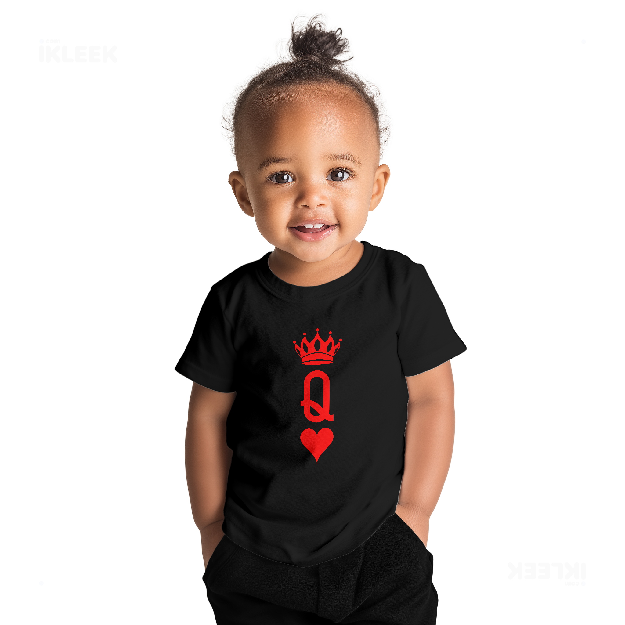 QueenOfHearts Baby T Shirt 04 Black