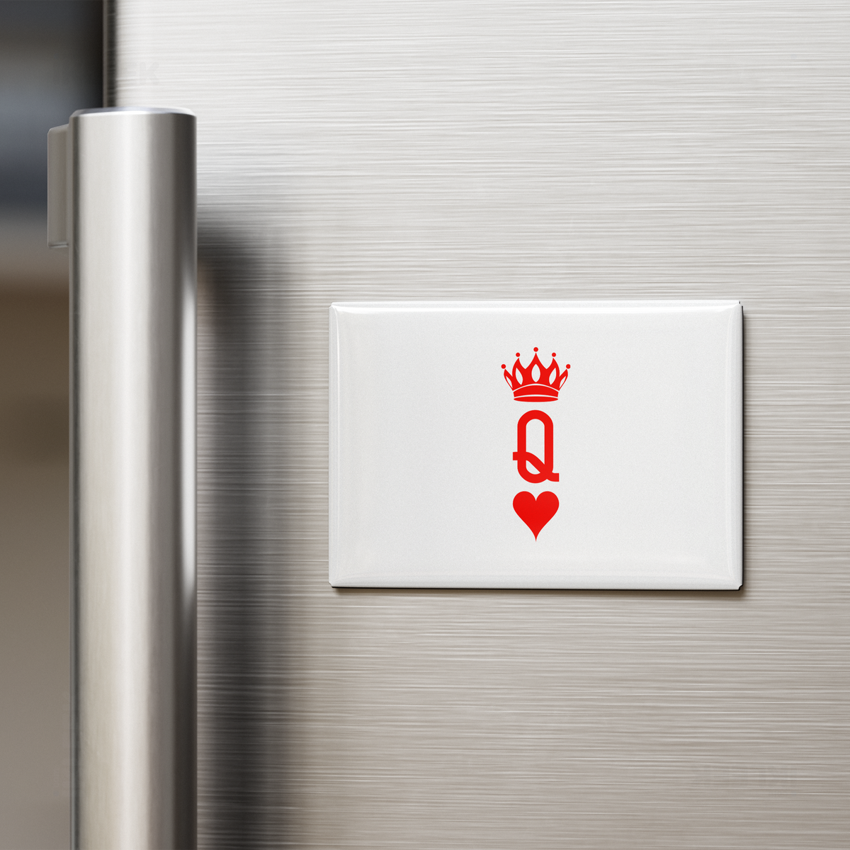 QueenOfHearts Button Magnet 02 Rectangle