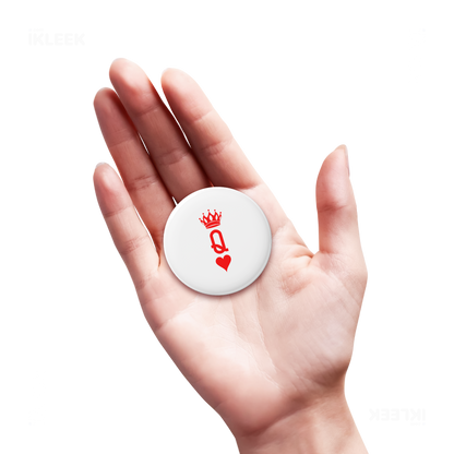 QueenOfHearts Button Magnet 04 Round