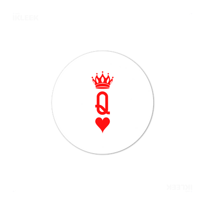 QueenOfHearts Ceramic Coaster 03 Round
