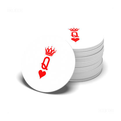 QueenOfHearts Ceramic Coaster 06 Round