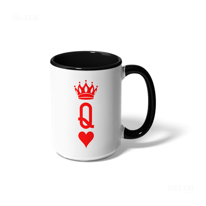 QueenOfHearts Ceramic Mug 01 White Black