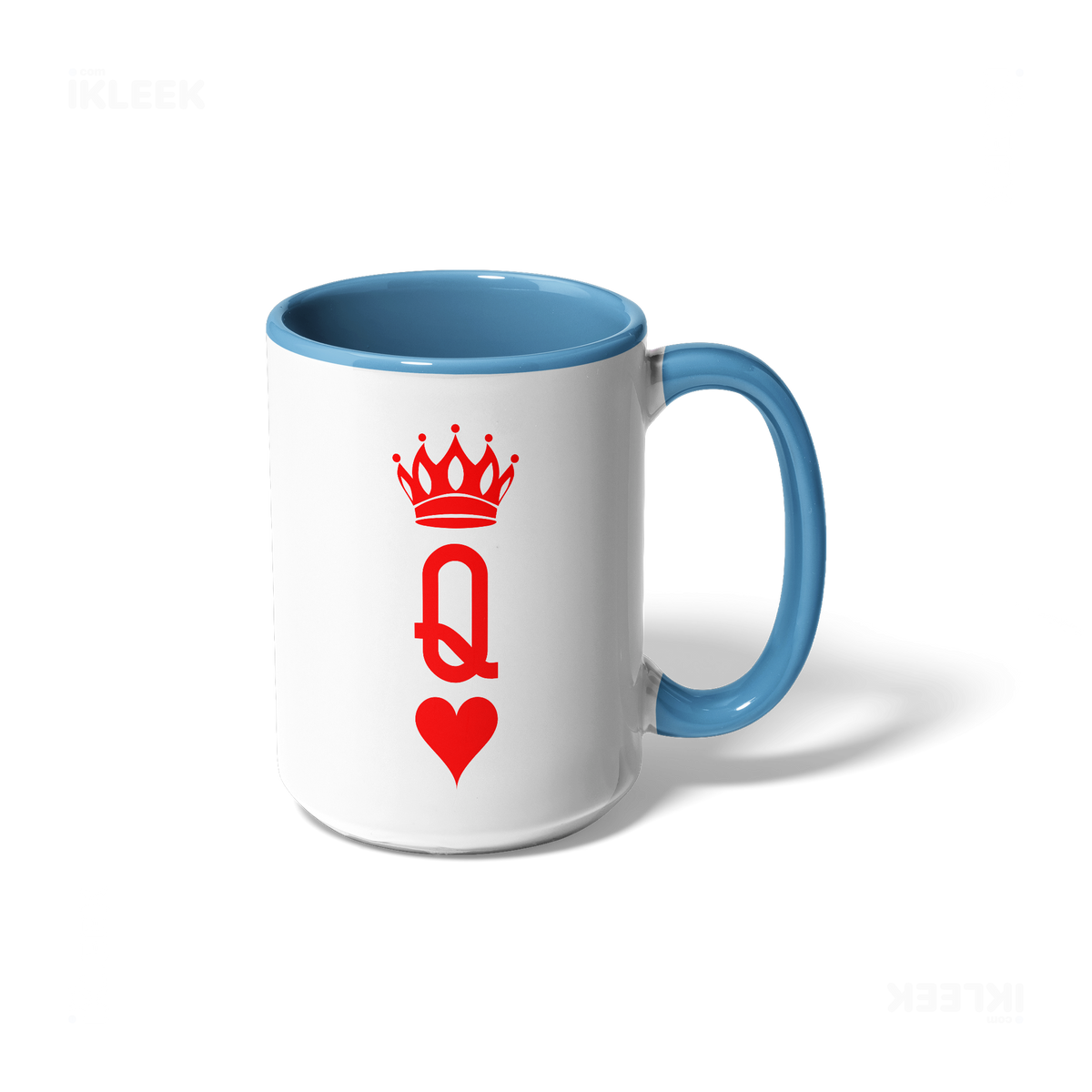 QueenOfHearts Ceramic Mug 01 White Lightblue