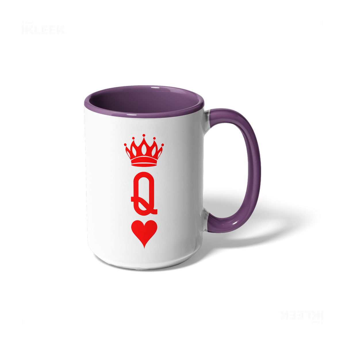 QueenOfHearts Ceramic Mug 01 White Purple