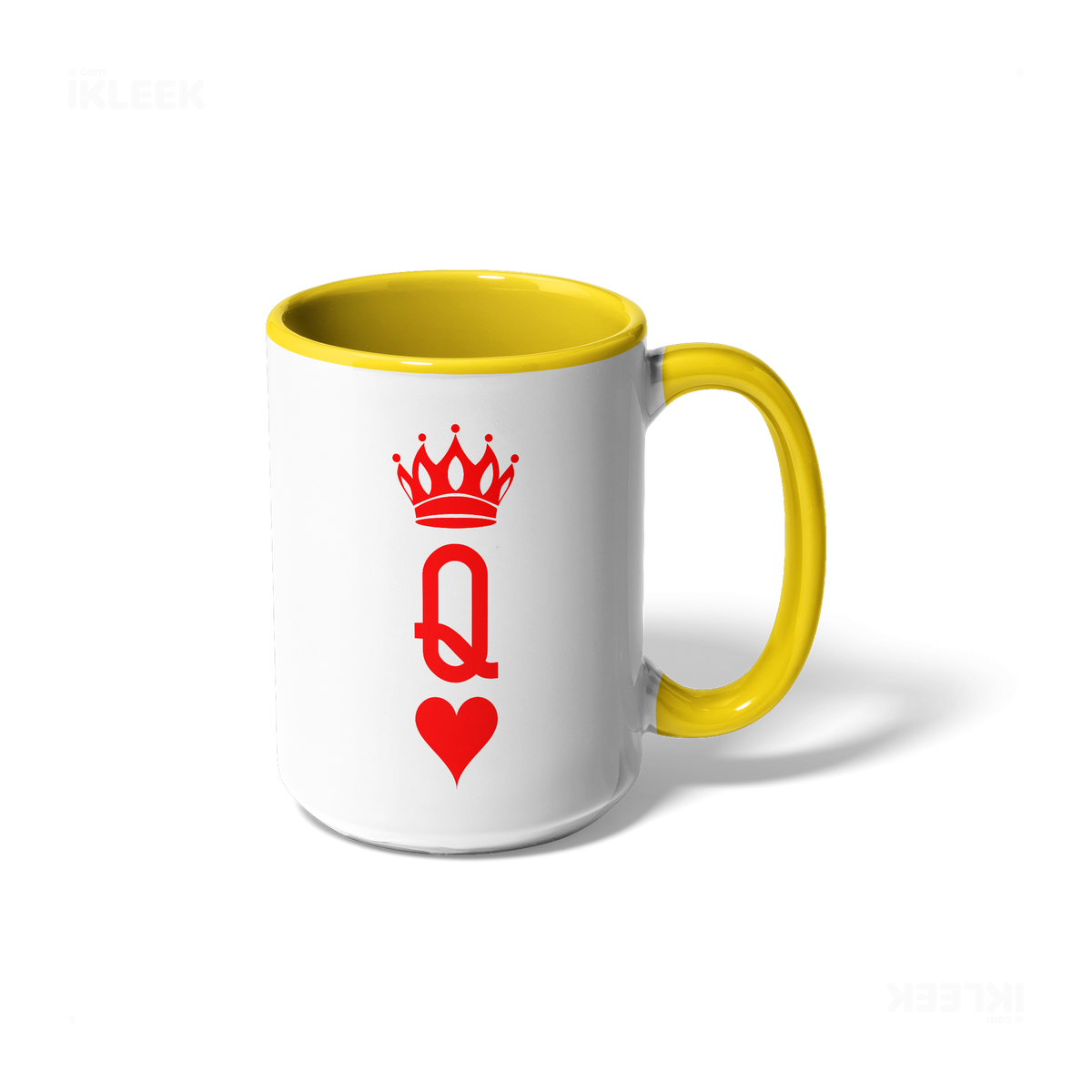 QueenOfHearts Ceramic Mug 01 White Yellow