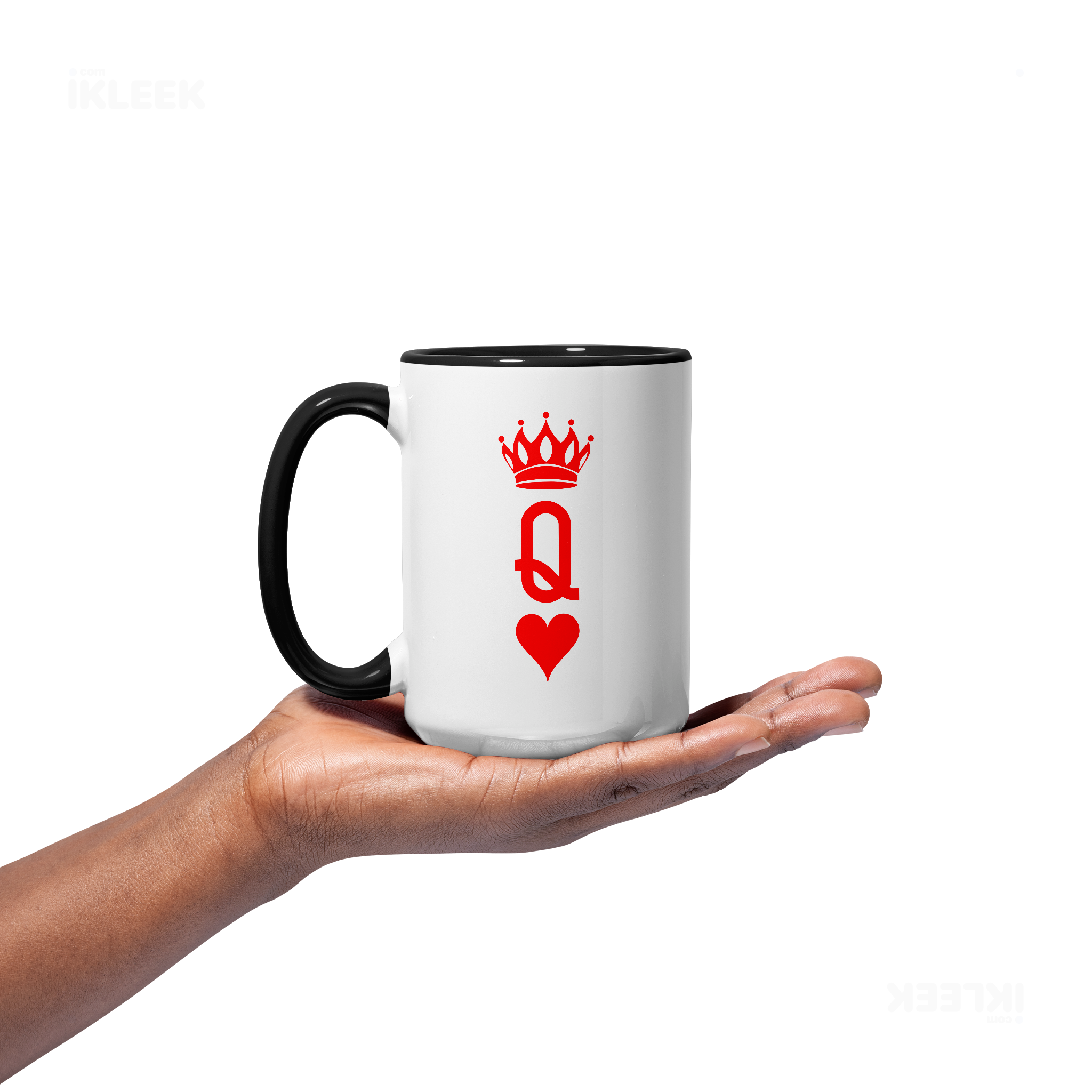 QueenOfHearts Ceramic Mug 03 White Black