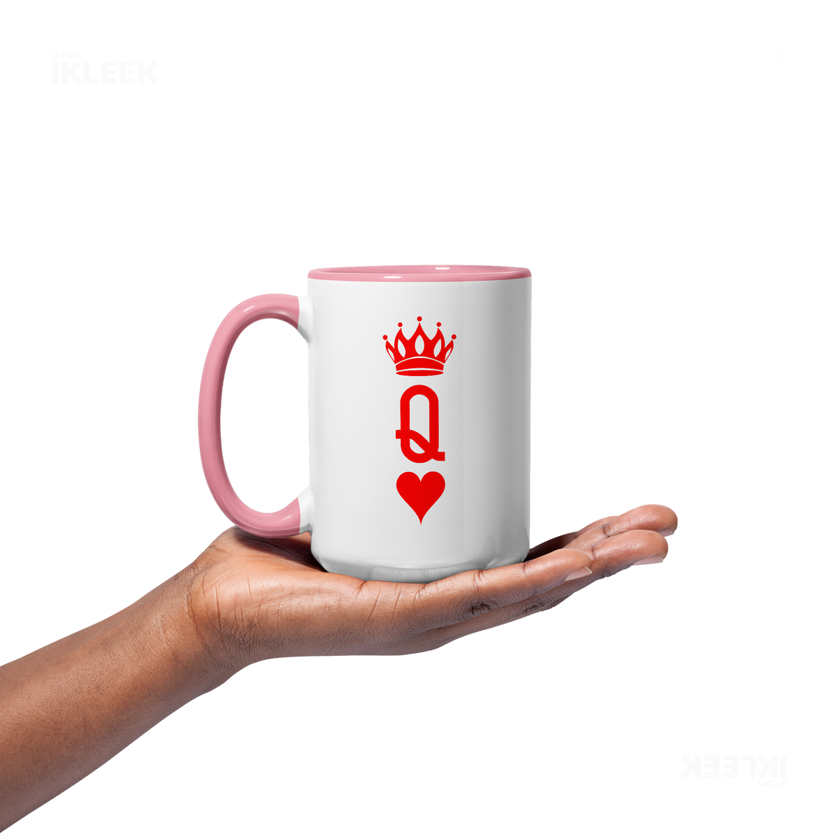 QueenOfHearts Ceramic Mug 03 White Pink