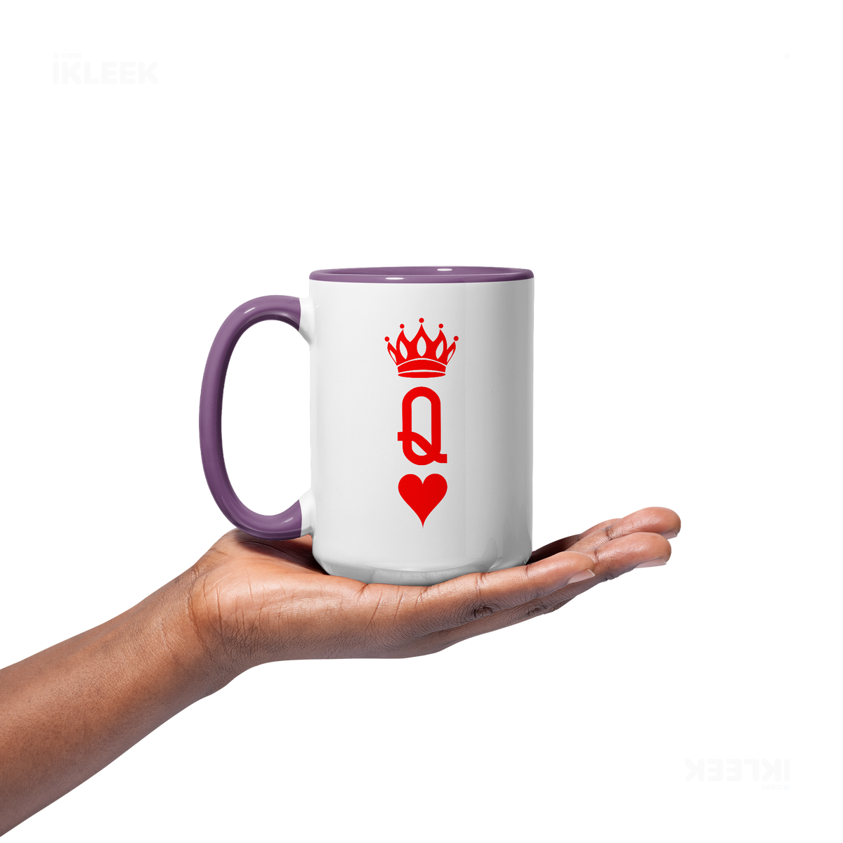 QueenOfHearts Ceramic Mug 03 White Purple