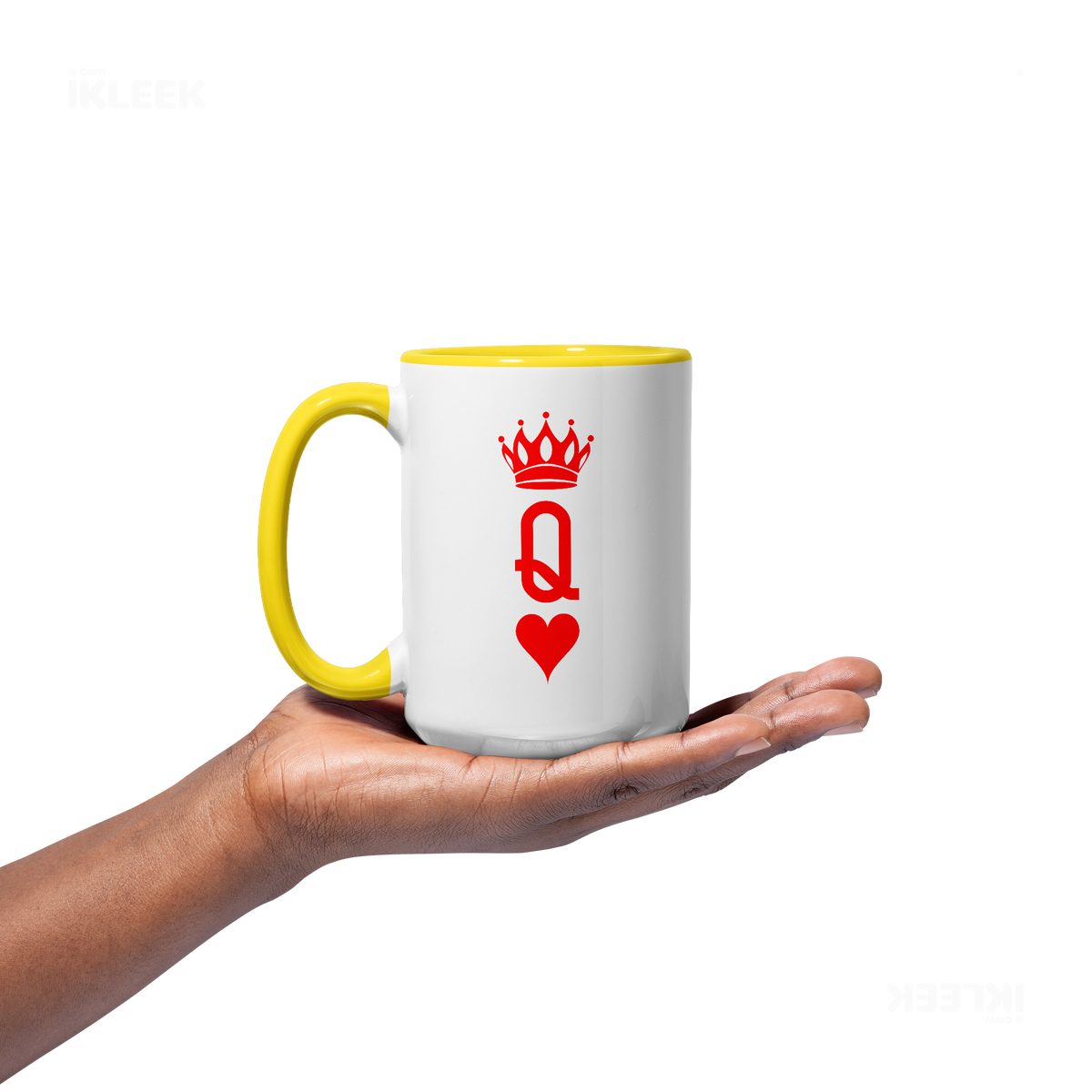 QueenOfHearts Ceramic Mug 03 White Yellow