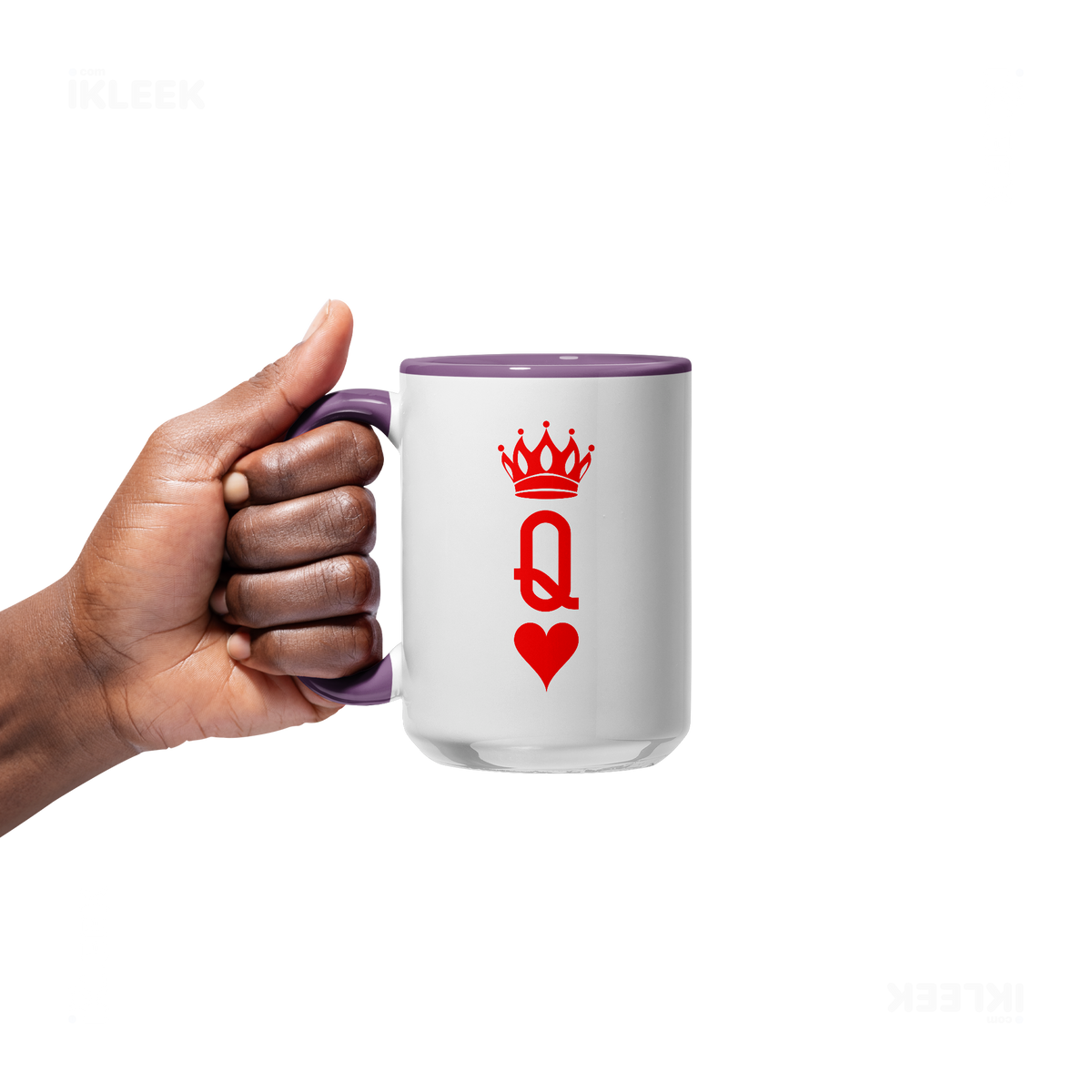 QueenOfHearts Ceramic Mug 05 White Purple