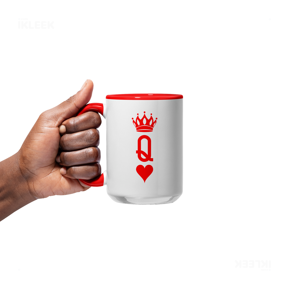 QueenOfHearts Ceramic Mug 05 White Red