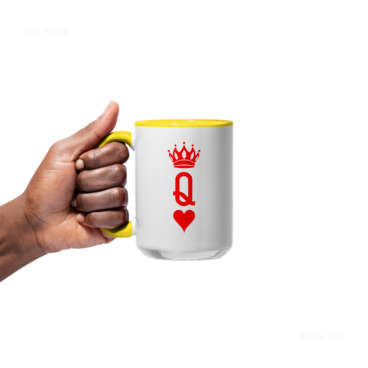 QueenOfHearts Ceramic Mug 05 White Yellow