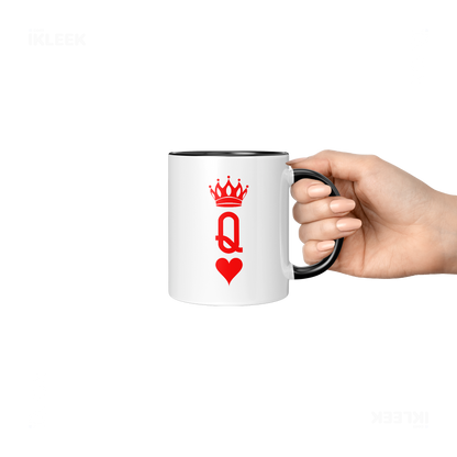 QueenOfHearts Ceramic Mug 06 White Black