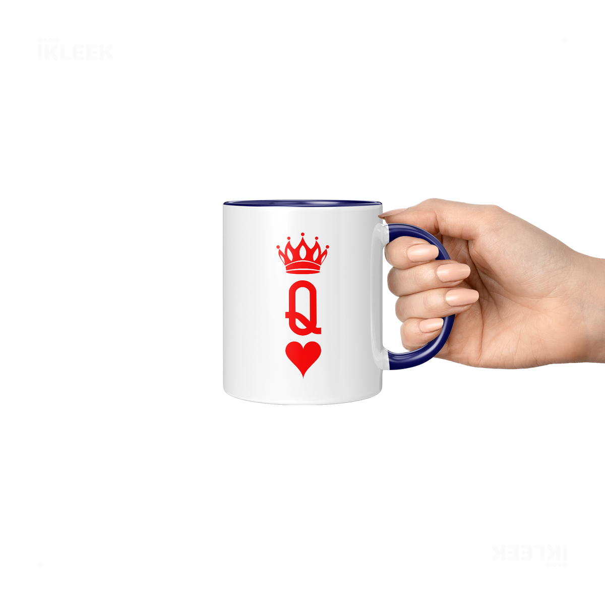 QueenOfHearts Ceramic Mug 06 White Navy