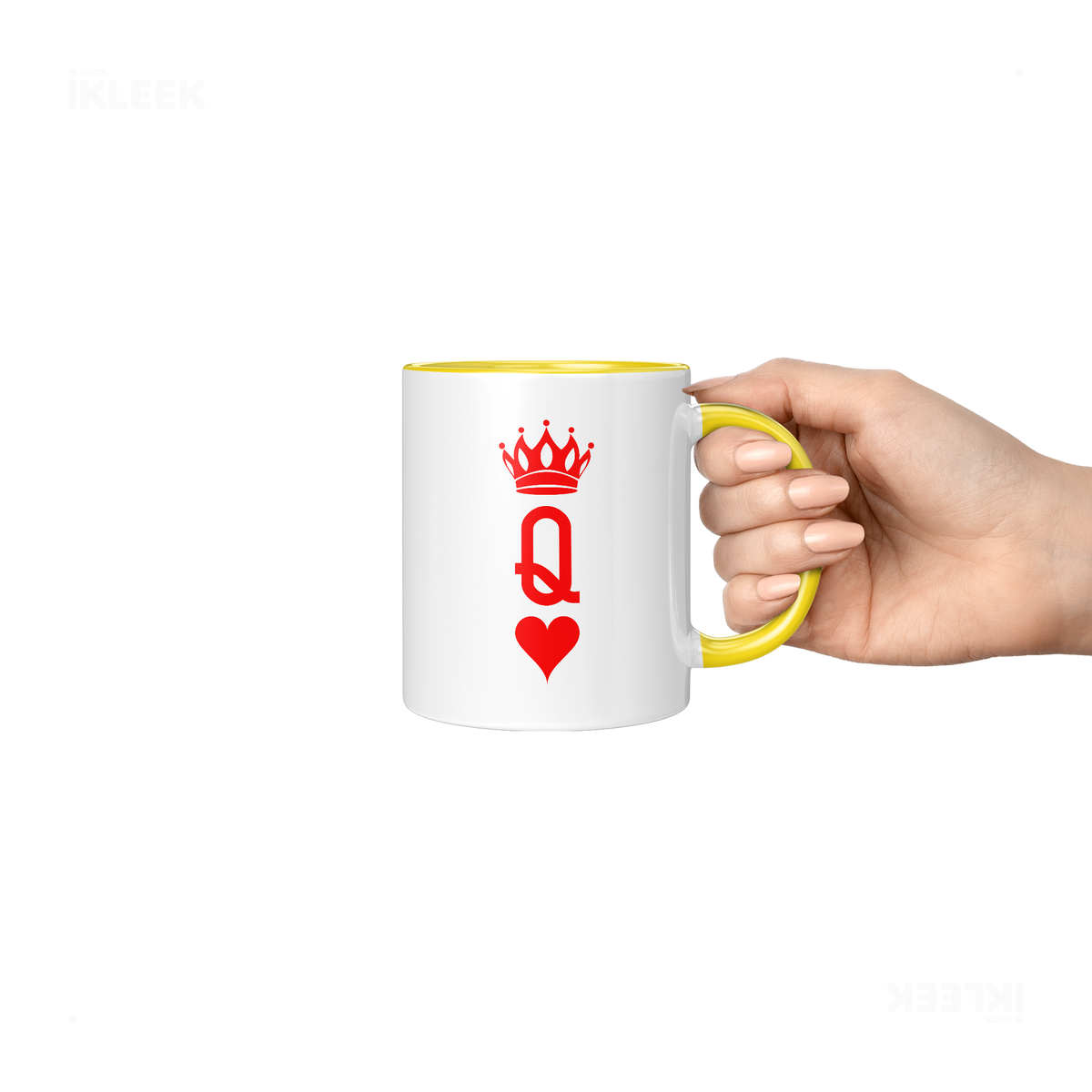 QueenOfHearts Ceramic Mug 06 White Yellow