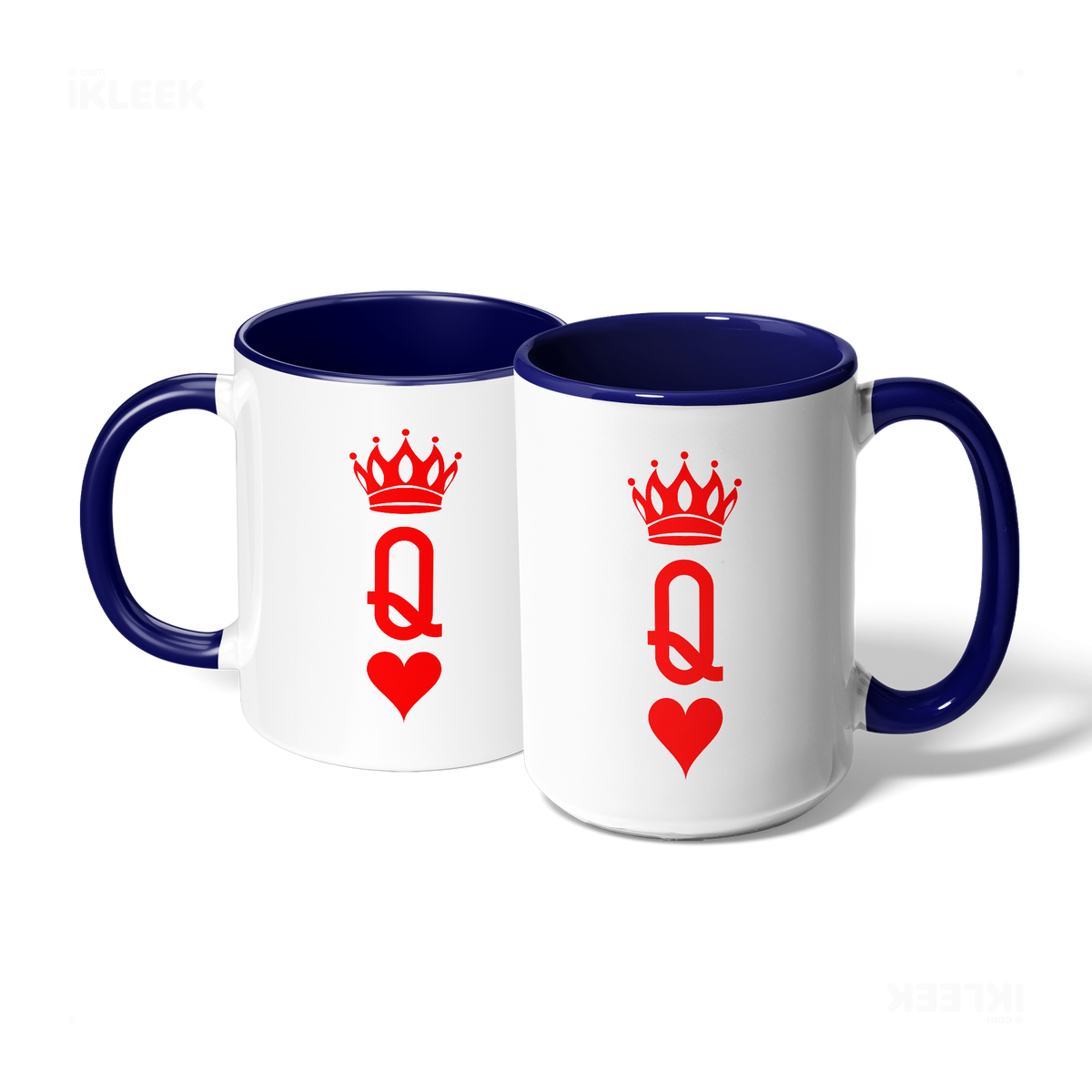 QueenOfHearts Ceramic Mug 07 White Navy