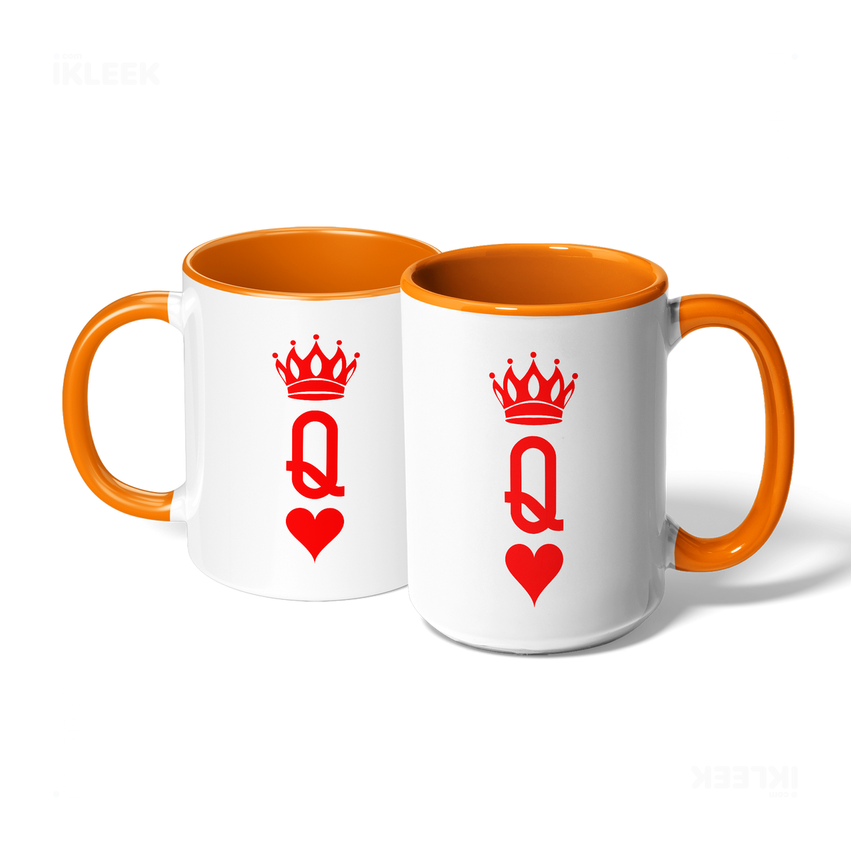 QueenOfHearts Ceramic Mug 07 White Orange