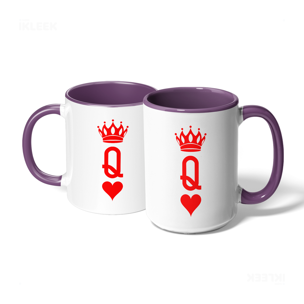 QueenOfHearts Ceramic Mug 07 White Purple