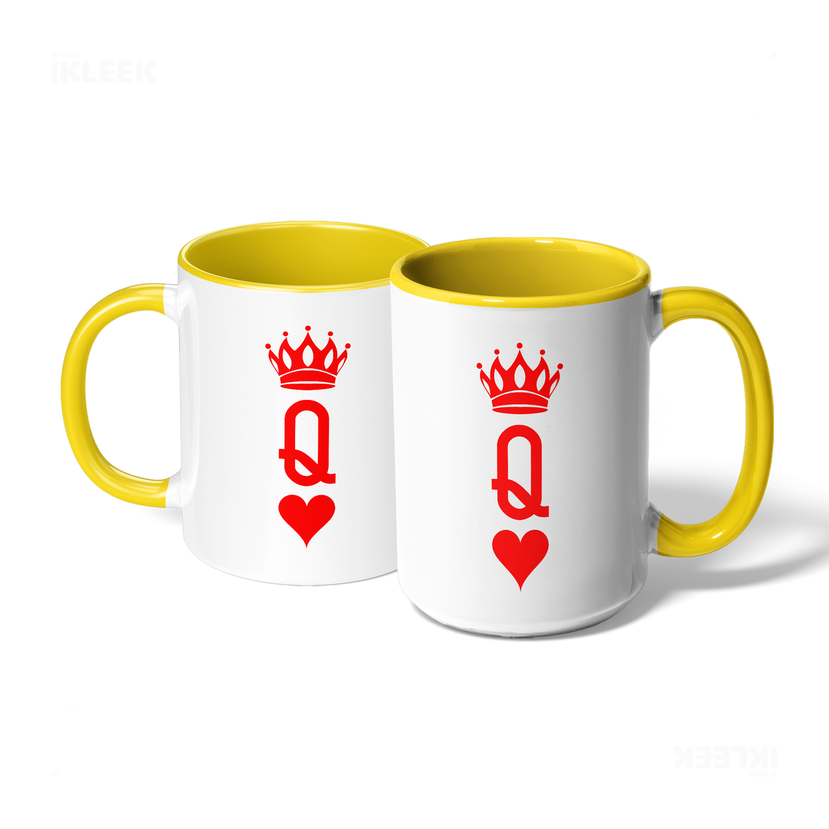QueenOfHearts Ceramic Mug 07 White Yellow