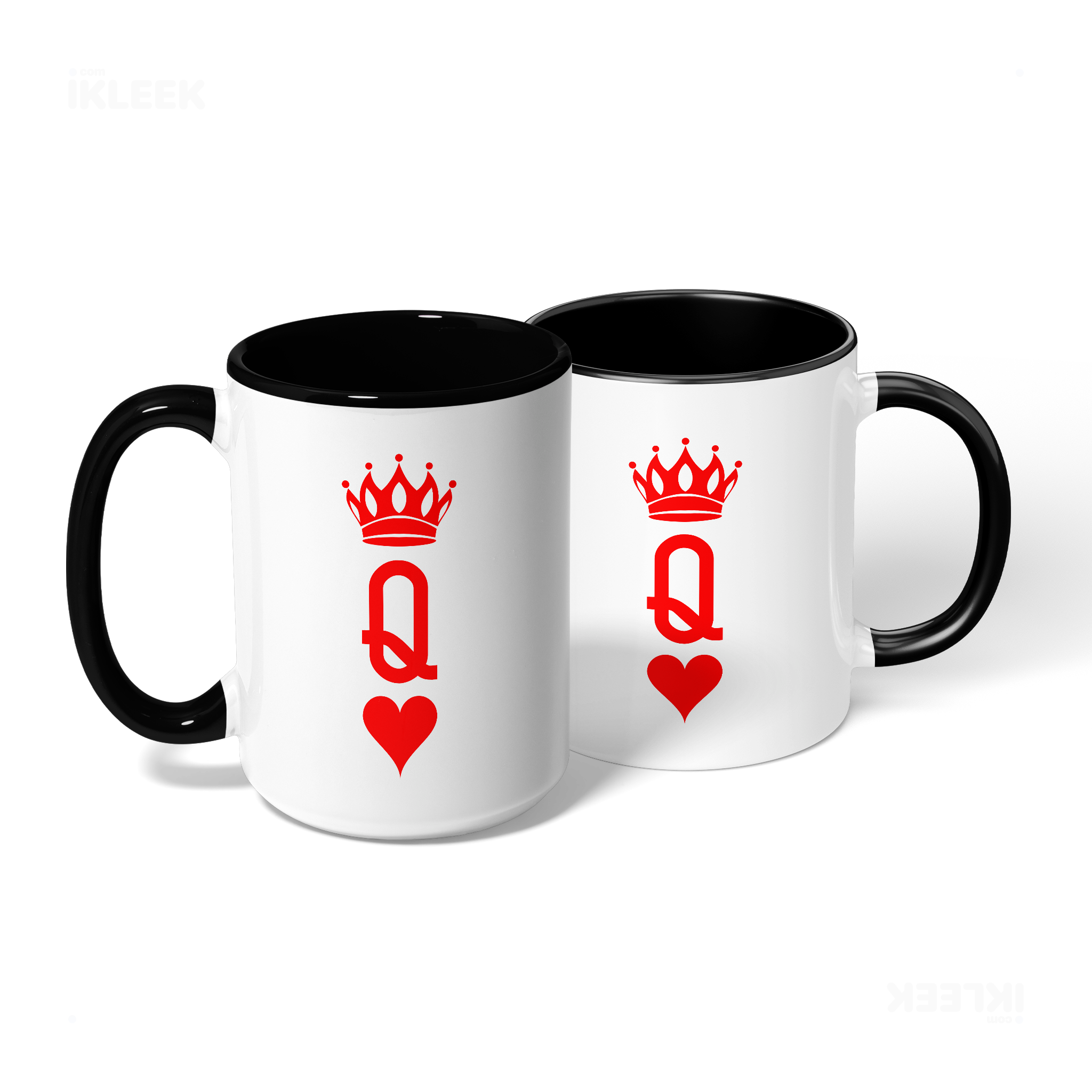 QueenOfHearts Ceramic Mug 08 White Black