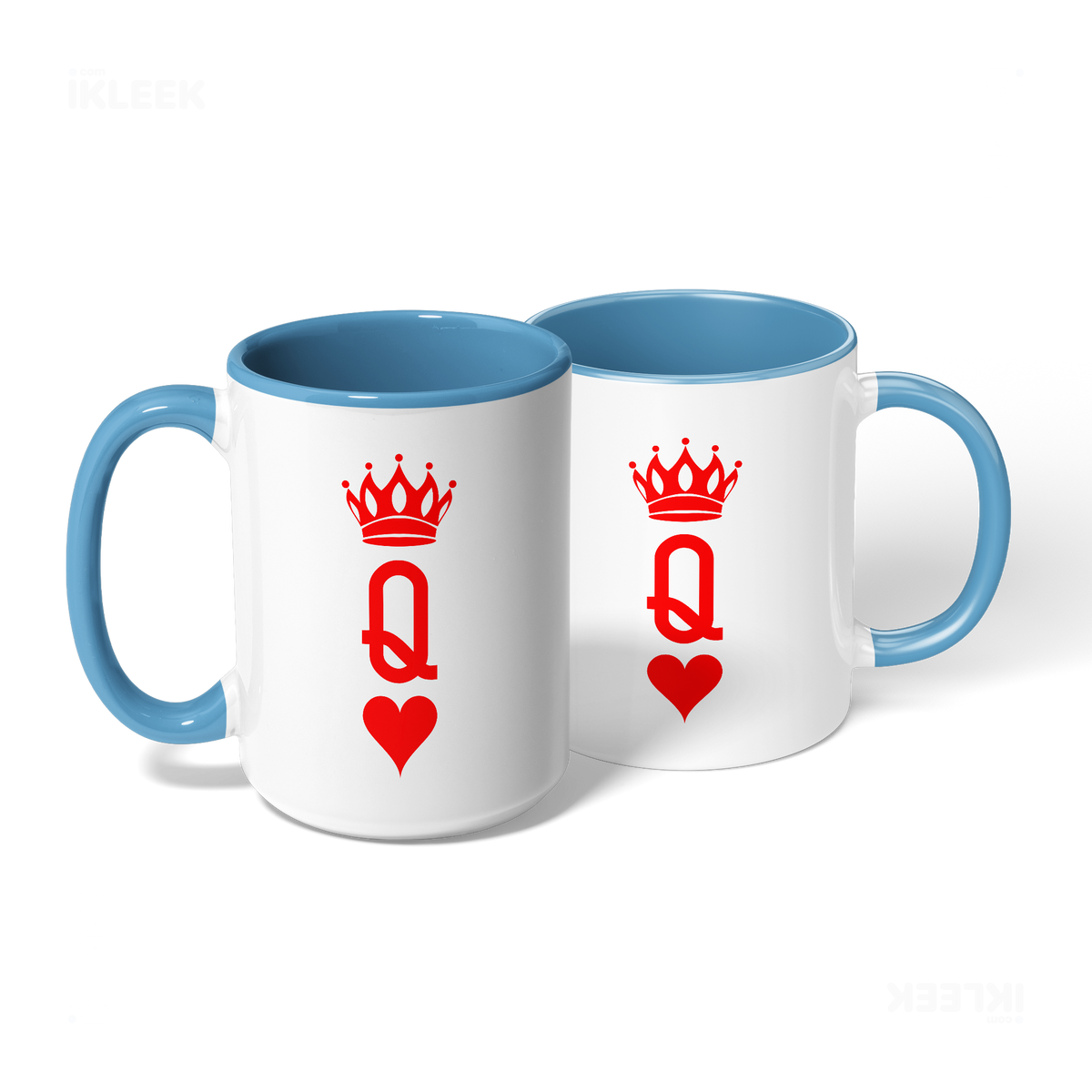 QueenOfHearts Ceramic Mug 08 White Lightblue
