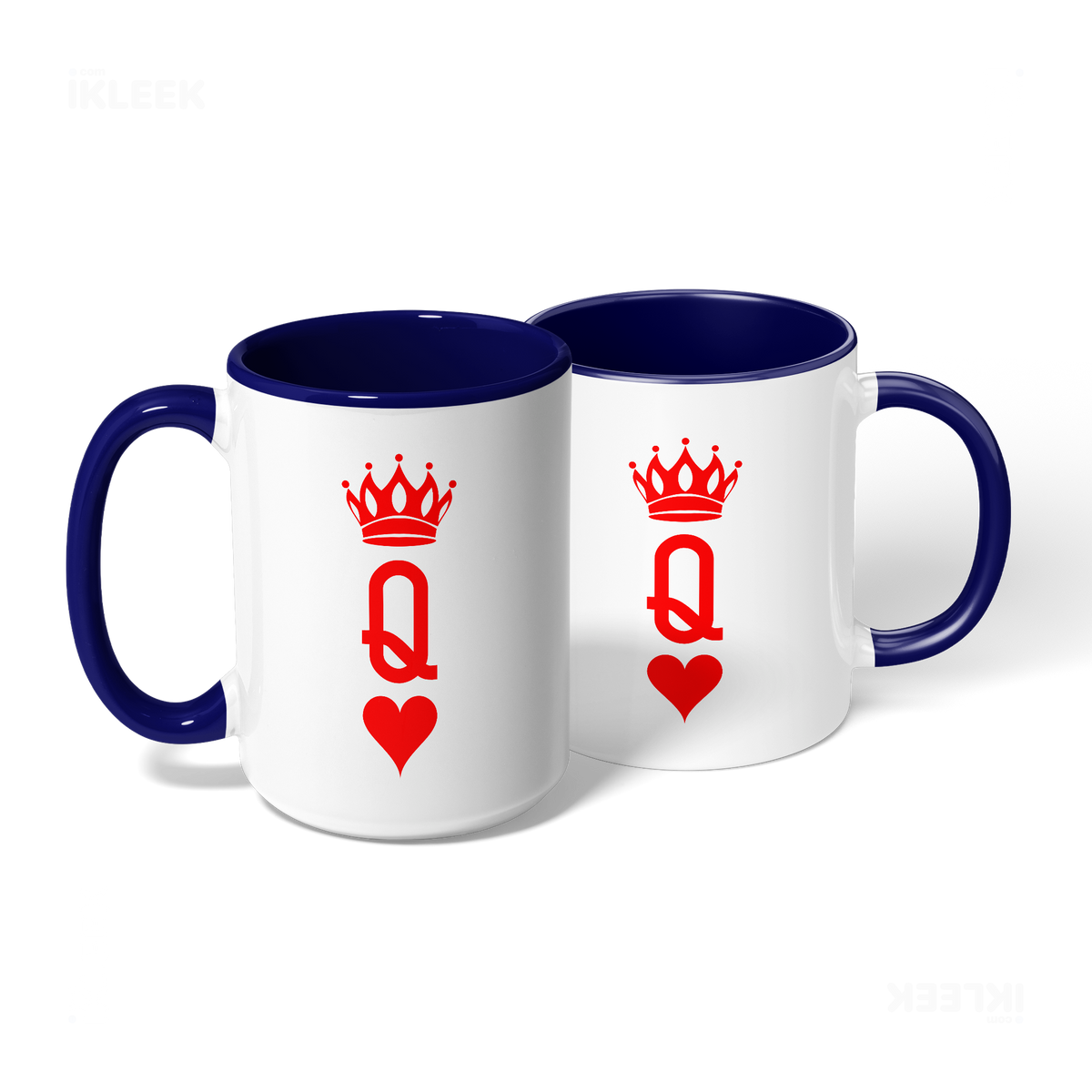 QueenOfHearts Ceramic Mug 08 White Navy