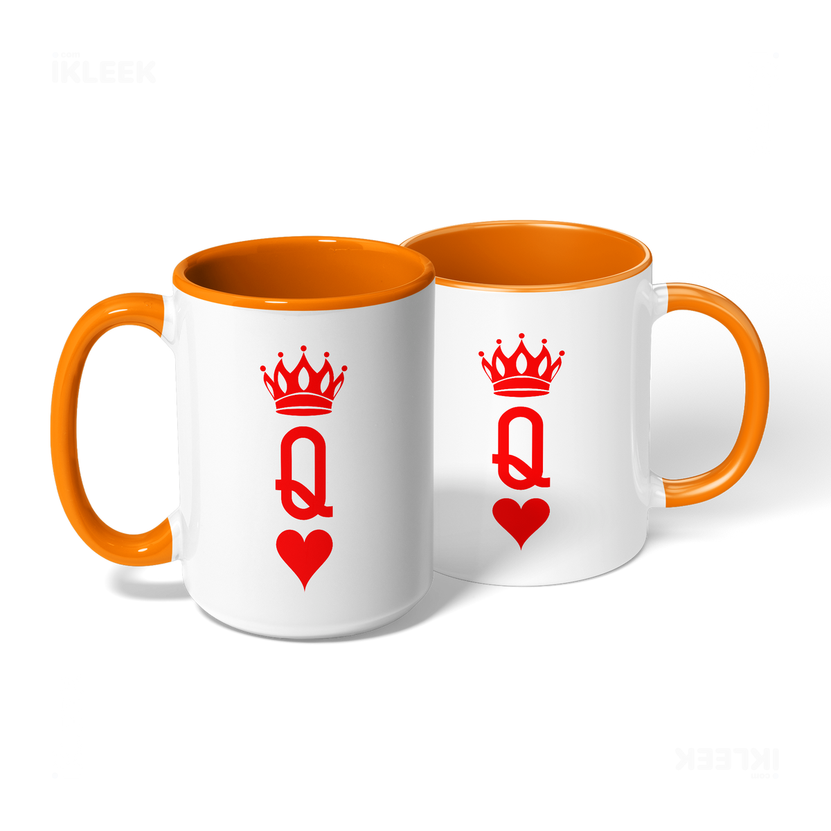 QueenOfHearts Ceramic Mug 08 White Orange