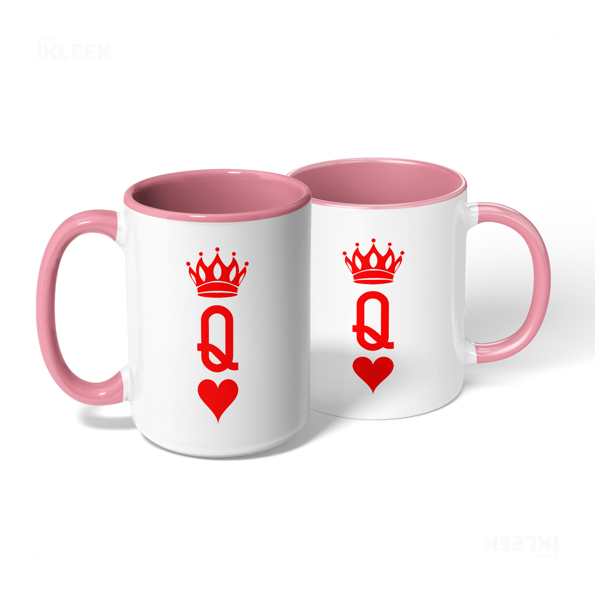 QueenOfHearts Ceramic Mug 08 White Pink