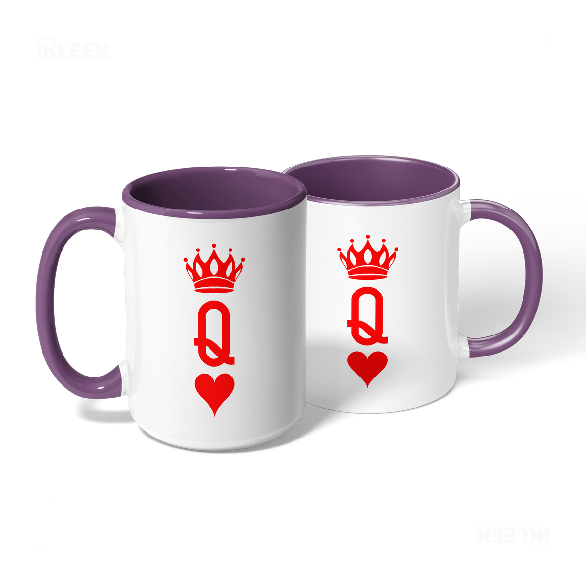 QueenOfHearts Ceramic Mug 08 White Purple