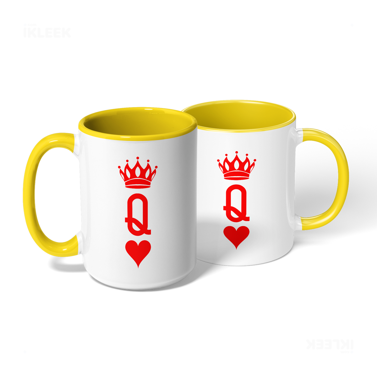 QueenOfHearts Ceramic Mug 08 White Yellow